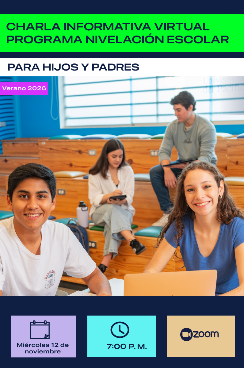 CHARLA INFORMATIVA VIRTUAL PARA PADRES E HIJOS NIVELACIÓN ESCOLAR VERANO 2026 (Clases: enero – febrero)